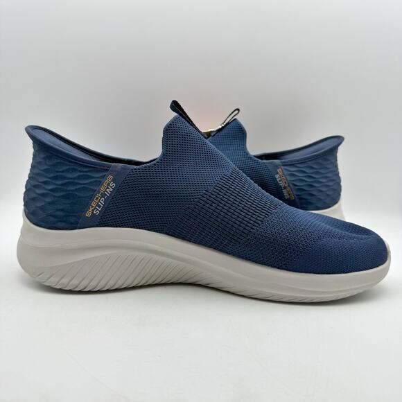 Skechers Mens Ultra Flex 3.0 Smooth Step Slip-In Sneakers US 12 Wide Navy NWOB - Picture 4 of 12